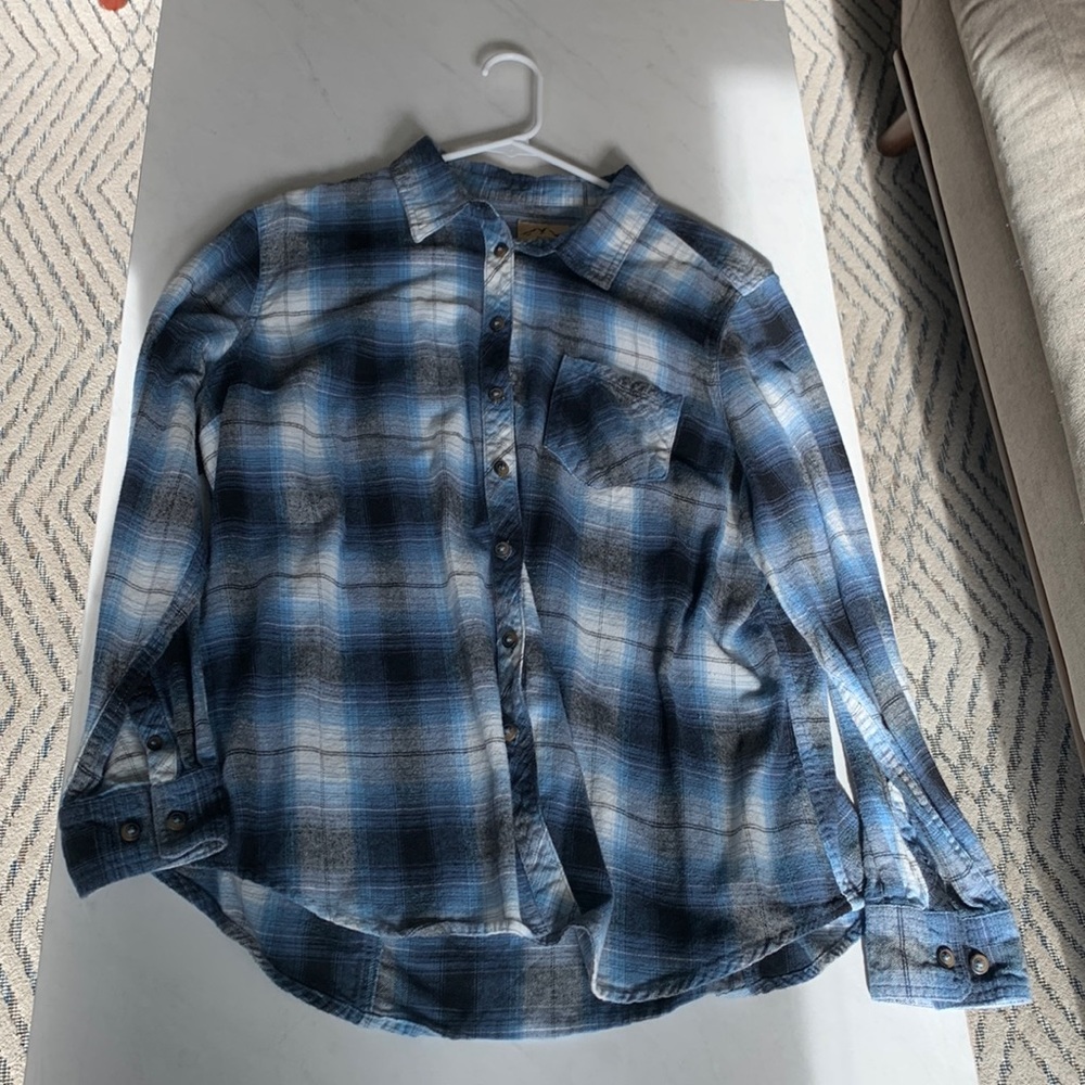 Blue Mountain Medium Light Blue Flannel